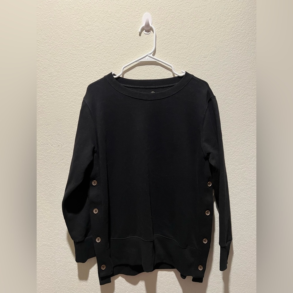 St Johns Bay sweatshirt, size large, black, new never worn.